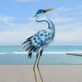thumbnail image 1 of 36 Inch Blue Heron Garden Statues, Crane Statue for Garden Decor, Metal Yard Art Heron Garden Statue, Standing Garden Sculptures & Statues for Yard Decorations Outdoor, 1Pc, 1 of 7