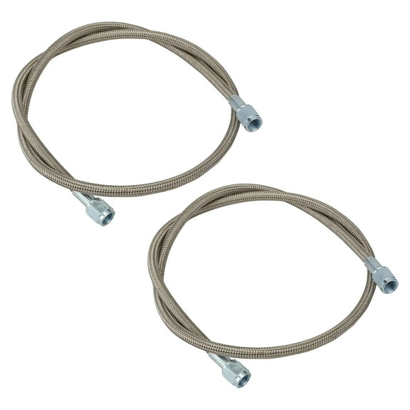 36 Inch Braided S.S. Brake Line - Straight AN3 - 2 Pack