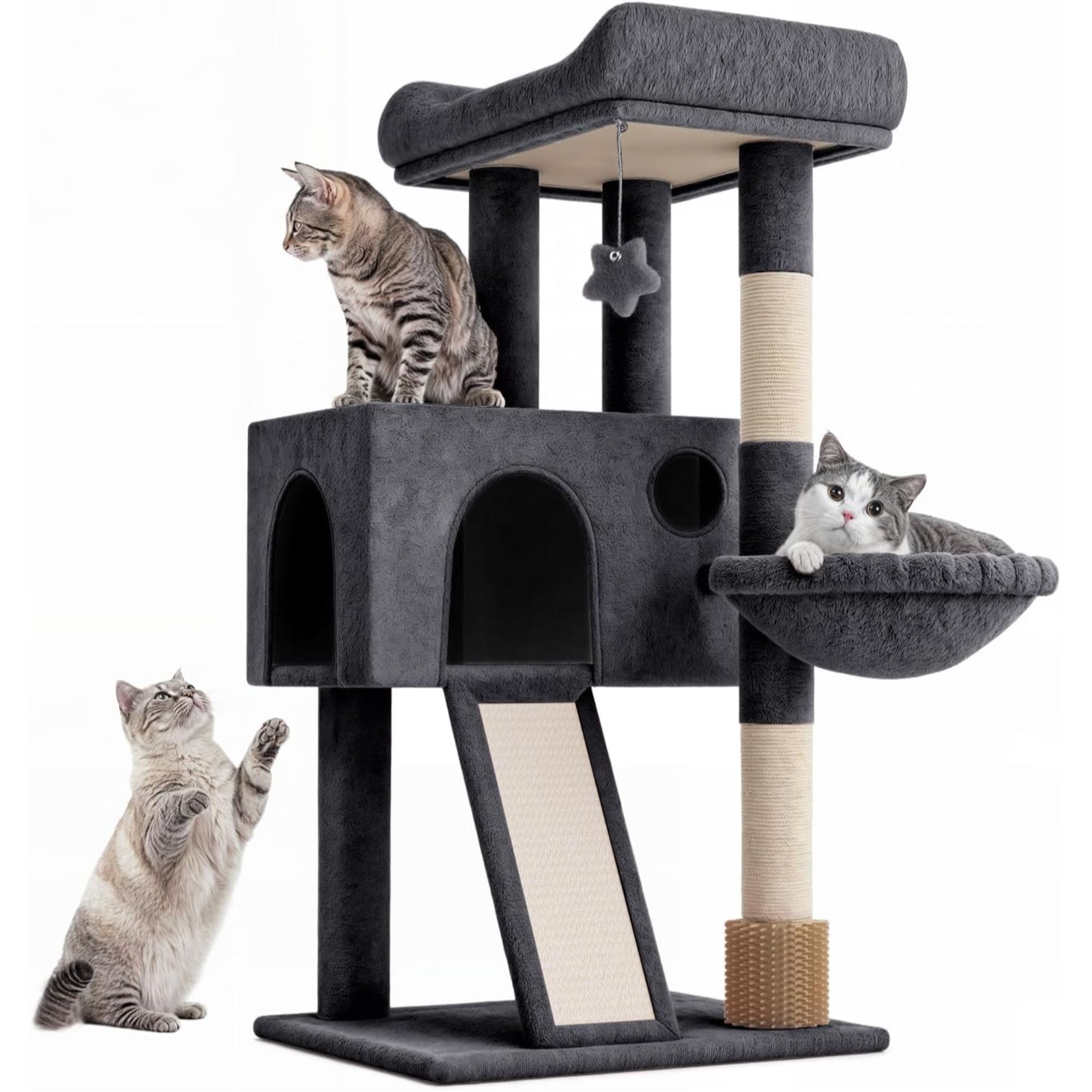 36-Inch Cat Tree Tower for Small and Medium Indoor Cats, Multi-Level ...