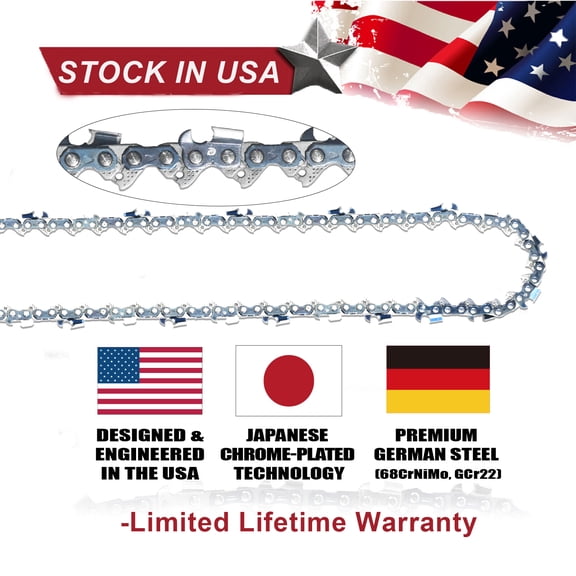 36 Inch Chainsaw Chain 3/8" Pitch, 050" Gauge, 114 Drive Links FORHUSQVARNA:H36