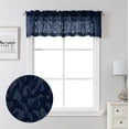 36 Inch Charcoal Grey Sheer Curtains 2 Panels Textured Jacquard Leaf ...