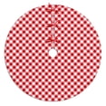 thumbnail image 1 of 36 Inch Christmas Tree Skirt – Velvet Plush Tree Mat, Soft Thickened Polyester with Red Ties, Single-Sided Printing, Available in 30in/36in/48in, Perfect for Holiday Xmas Tree Decoration, 1 of 7