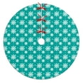 thumbnail image 1 of 36 Inch Christmas Tree Skirt – Velvet Plush Tree Mat, Soft Thickened Polyester with Red Ties, Single-Sided Printing, Available in 30in/36in/48in, Perfect for Holiday Xmas Tree Decoration, 1 of 7