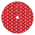 thumbnail image 1 of 36 Inch Christmas Tree Skirt – Velvet Plush Tree Mat, Soft Thickened Polyester with Red Ties, Single-Sided Printing, Available in 30in/36in/48in, Perfect for Holiday Xmas Tree Decoration, 1 of 7