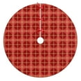 thumbnail image 1 of 36 Inch Christmas Tree Skirt – Velvet Plush Tree Mat, Soft Thickened Polyester with Red Ties, Single-Sided Printing, Available in 30in/36in/48in, Perfect for Holiday Xmas Tree Decoration, 1 of 7