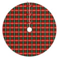 thumbnail image 1 of 36 Inch Christmas Tree Skirt – Velvet Plush Tree Mat, Soft Thickened Polyester with Red Ties, Single-Sided Printing, Available in 30in/36in/48in, Perfect for Holiday Xmas Tree Decoration, 1 of 7