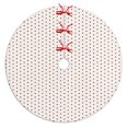 thumbnail image 1 of 36 Inch Christmas Tree Skirt – Velvet Plush Tree Mat, Soft Thickened Polyester with Red Ties, Single-Sided Printing, Available in 30in/36in/48in, Perfect for Holiday Xmas Tree Decoration, 1 of 7