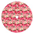 thumbnail image 1 of 36 Inch Christmas Tree Skirt – Velvet Plush Tree Mat, Soft Thickened Polyester with Red Ties, Single-Sided Printing, Available in 30in/36in/48in, Perfect for Holiday Xmas Tree Decoration, 1 of 7
