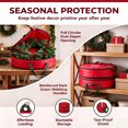 thumbnail image 1 of 36 Inch Christmas Wreath Storage Bag, Dust-Proof Water-Proof Round Holiday Decor Organizer with Clear Label Window & Handle for Wreaths, Garlands and Ornaments, 1 of 5