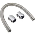 thumbnail image 1 of 36 In Flexible Radiator Hose, Stainless Steel, Chrome Cover Caps, 1 of 5