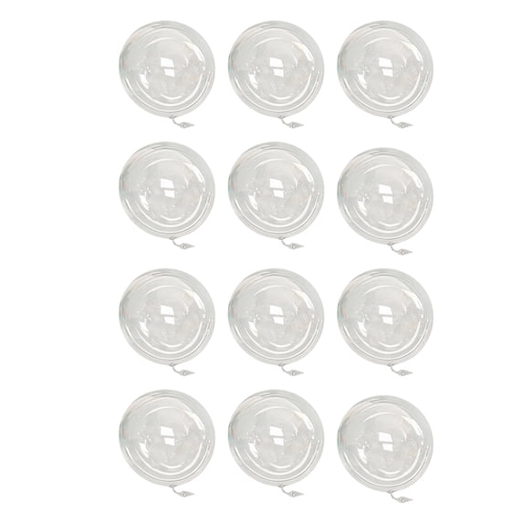 36 Inch Clear Bobo Balloons, 12PCS Large Opening Round Transparent Balloons for Wedding, Birthday Party Decoration