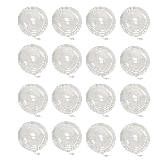 36 Inch Clear Bobo Balloons, 16PCS Large Opening Round Transparent Balloons for Wedding, Birthday Party Decoration