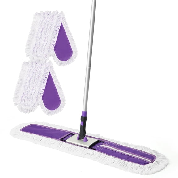 36 Inch Commercial Dust Mop Industrial Floor Cleaning Tool with 2 Pads