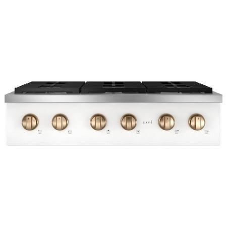 Café - 36" Built-In Gas Cooktop with 6 Burners - Matte white