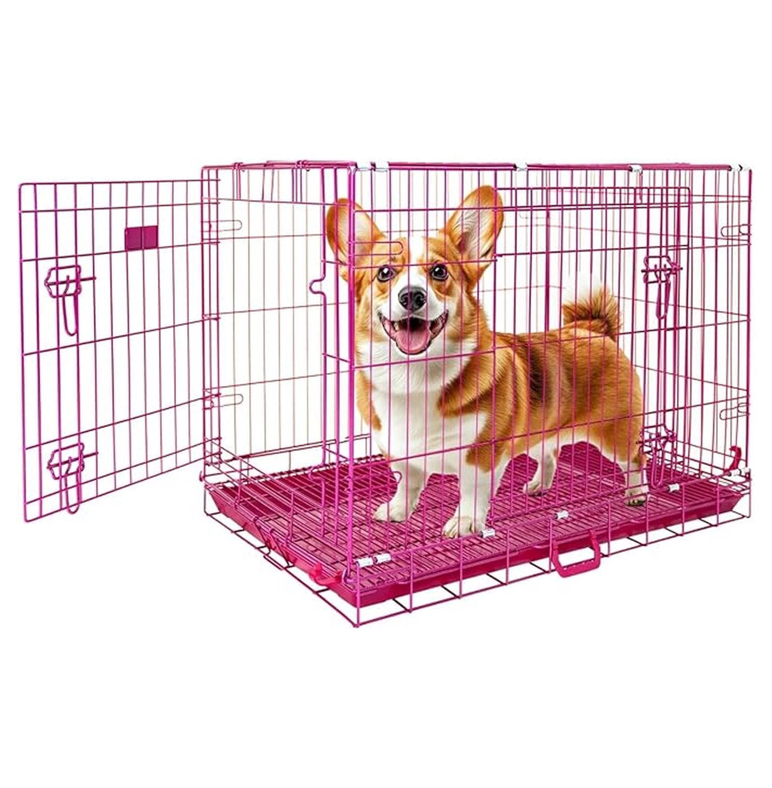 Picture Idea: 36 Inch Dog Crate Cute Pink Dog Cage Collapsible Medium