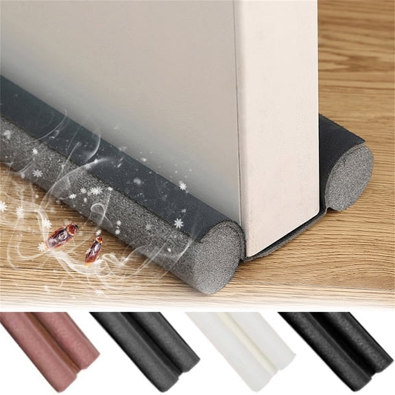 36-Inch Under Door Draft Stopper and Noise Blocker, Heavy Duty Adjustable Twin Door Guard Weather Stripping to Block Wind Dust and Insects for Entryways