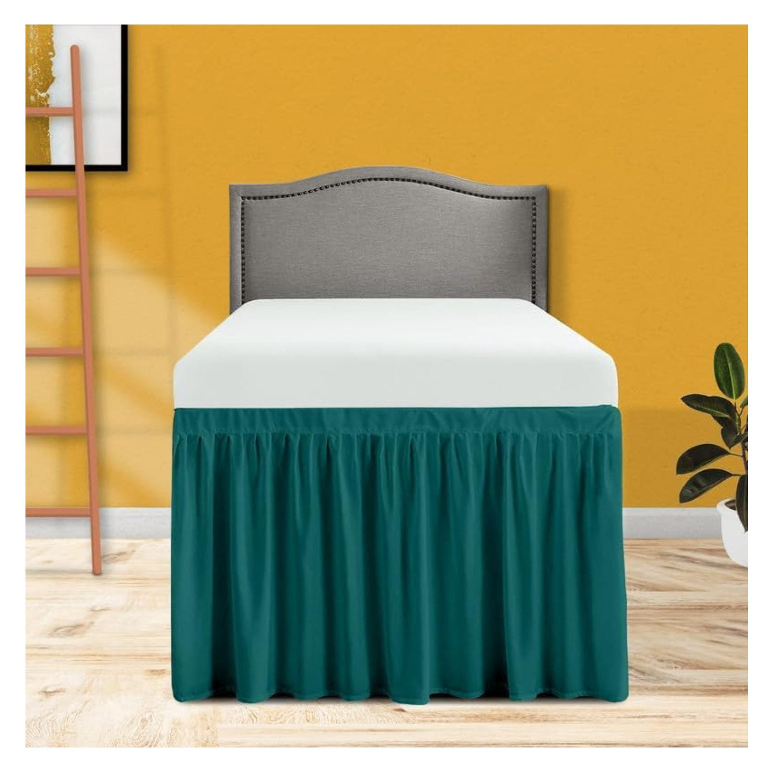 36 Inch Drop Length Dorm Room Bed Skirt | Full XL Ruffled Dorm Bedskirt ...