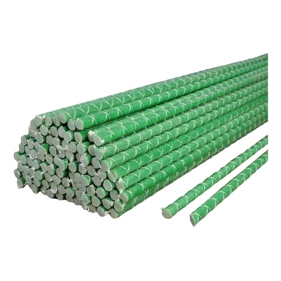 36 Inch Fiberglass Eco Friendly Garden Stakes 3ft 50 Pack - Durable, Lightweight, Tomato, Tree, Strawberry, Plant, Support Fencing Stakes with Patterned Surface, 5/16" Diameter