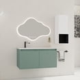 thumbnail image 1 of 36 Inch Floating Bathroom Vanity with Drop-Shaped Resin Basin, Storage Side Cabinet & Soft-Close Doors - Modern Space-Saving Bathroom Furniture (Knockdown Assembly), 1 of 9