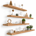 36 Inch Floating Shelves For Wall Rustic Light Wood Bedroom Set Of 4 ...