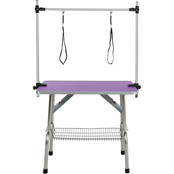 View of 36 Inch Folding Dog Grooming Table with Adjustable Arm & Clamps ...