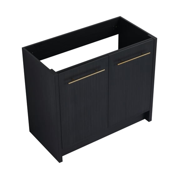 36 Inch Freestanding Bathroom Vanity (without Top Sink), Black Chestnut