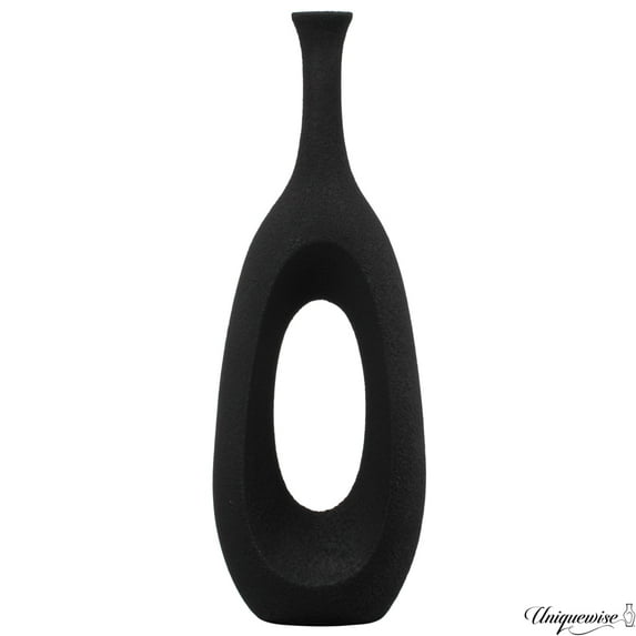 36-Inch Frosted Black Fiberglass Tall Floor Vase - Decorative Vase for Modern Home Decor, Perfect for Living Room, Home Office, Bedroom, Kitchen, Coffee Bar, Farmhouse Decor, and Wedding Centerpieces