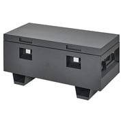 36 Inch Heavy Duty Steel Truck Bed Tool Box   Waterproof Lockable Storage Chest with Side Handles & Removable Legs, Durable Iron Toolbox for Jobsite, Garage, Trailer