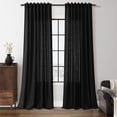 36 Inch Linen Blend Kitchen Curtains Light Filtering Sheer Privacy ...