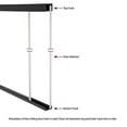 36 Inch Long Black Plastic Sliding Door Track Set for 1/2" Thick Panels
