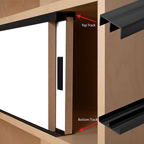36 Inch Long Brown Plastic Sliding Door Track Set for 3/4" Thick Panels (Pack of 1) by Outwater