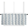 thumbnail image 1 of 36 Inch Long Tier Curtains for Kitchen, Navy Blue Grey Tree Branch Bathroom Window Curtains Rod Pocket Short Curtains Window Treatment Tiers for Living Room Farmhouse 2 Panels, 1 of 5