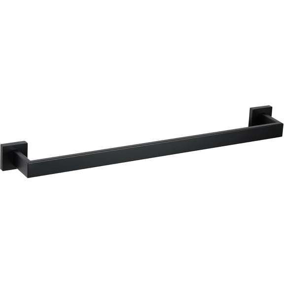 36 Inch Matte Black Towel Bar, Heavy Duty & Rust-Proof 304 Stainless Steel Bath Towel Holder, Modern Square Wall Mounted Towel Rack for Bathroom, Kitchen, RV