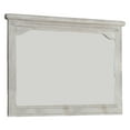 thumbnail image 1 of 36 Inch Mirror with Chiseled Inner Wooden Frame, White, 1 of 5