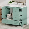thumbnail image 1 of 36 Inch Modern Bathroom Vanity with Sink and USB Charging - Sleek Design, Various Color Options, Stable Construction, Ample Storage, Assembly Required, 1 of 27