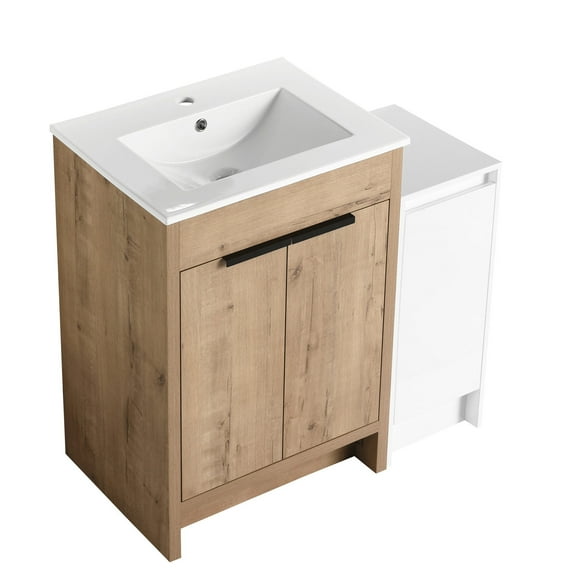 36 Inch Modern Bathroom Vanity with Ample Storage and Integrated Sink Design