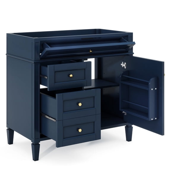 36-Inch Modern Bathroom Vanity with Exquisite Roman Leg Design for Stylish Bathroom Decor