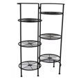 thumbnail image 1 of 36 Inch Plant Stand. 3 Tier - Foldable Open Metal Frame - 3 Shelves - Black, 1 of 5
