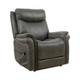 thumbnail image 1 of 36 Inch Power Lift Recliner, Steel Gray Vegan Faux Leather, Tufted Back, 1 of 5