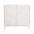 thumbnail image 1 of Benjara 36 Inch Rectangular 2 Door Accent Cabinet Console, Single Shelf, White, 1 of 5