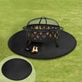 thumbnail image 1 of 36 Inch Round Fire Pit Mat, Fire Resistant Heat Insulation Pad, Aluminum Coated Fireproof Mat for Grill Fireplace Stove Burner Floor Protector, 1 of 9