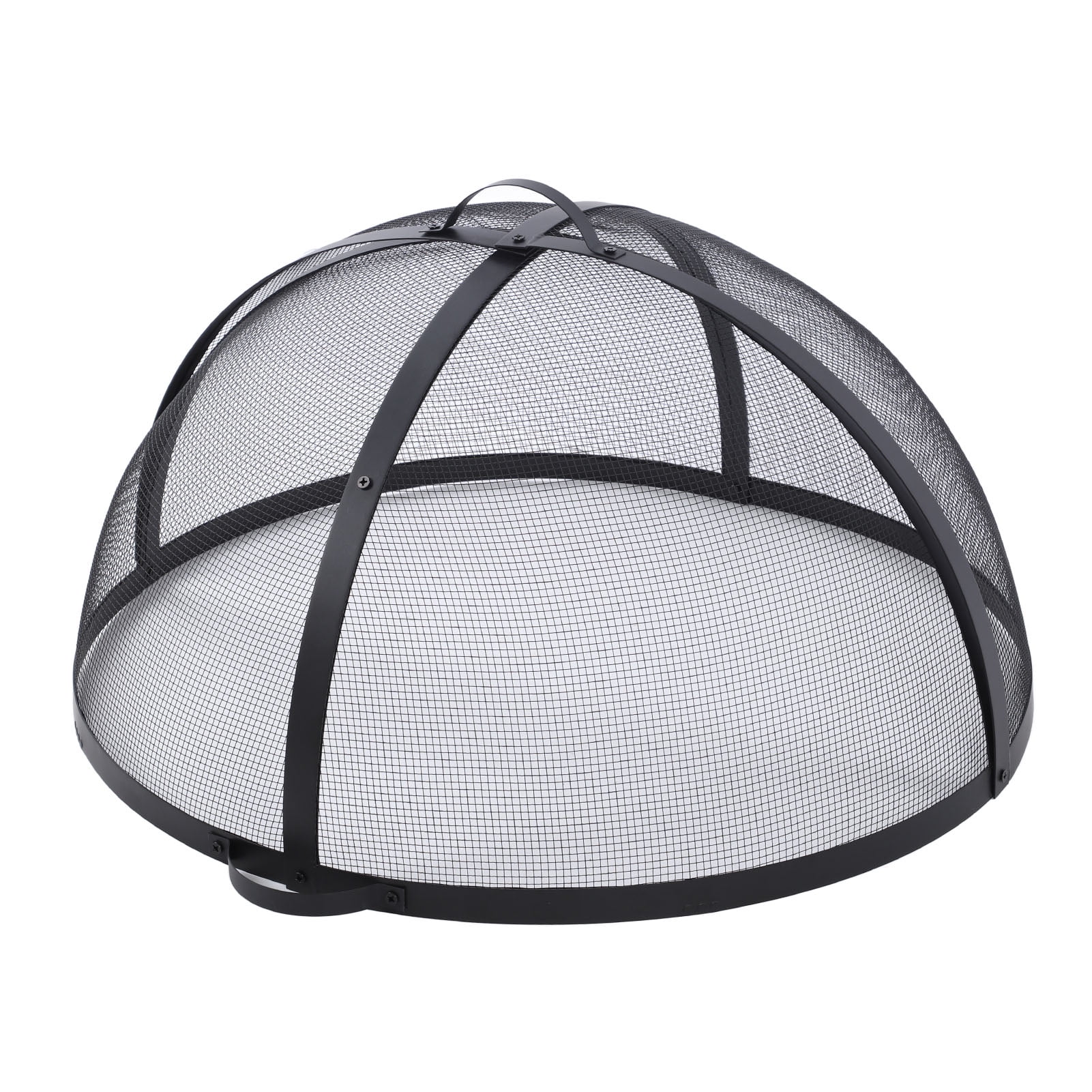 36 Inch Round Spark Screen with Handles Steel Mesh Fire Pit Screen
