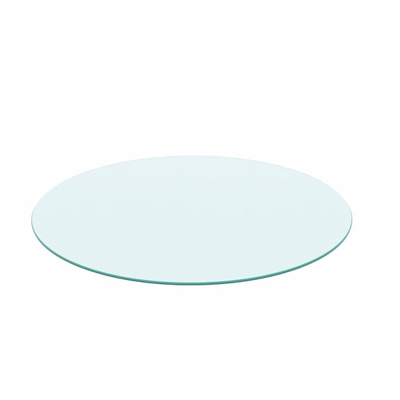 36 Inch Round Tempered Glass Table Top with Polished Edge 1/4 Inch Thick Heat Resistant Durable Surface for Dining Office or Patio Furniture