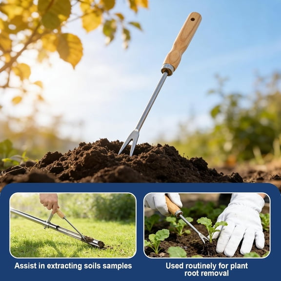 36 Inch Soil Sampler Probe, Stainless Steel Soil Core Sampling Tool with T-Handle, Heavy Duty Soil Probe for Lawn, Garden, Farm & Soil Testing$$Garden & Patio
