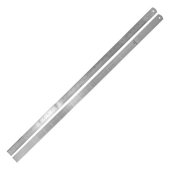 Stainless Steel Ruler with Inch and Metric Conversion Table, 36 Inch