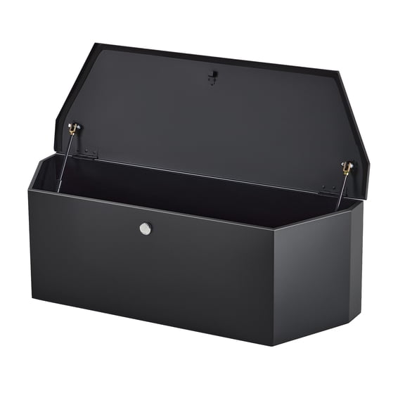 36 Inch Steel Trailer Tongue Box, Heavy Duty Trailer Tool Box with Lock and Keys, 36 x 12 x 12 Utility Storage Organizer for Pickup Truck Bed, RV, SUV, Camper