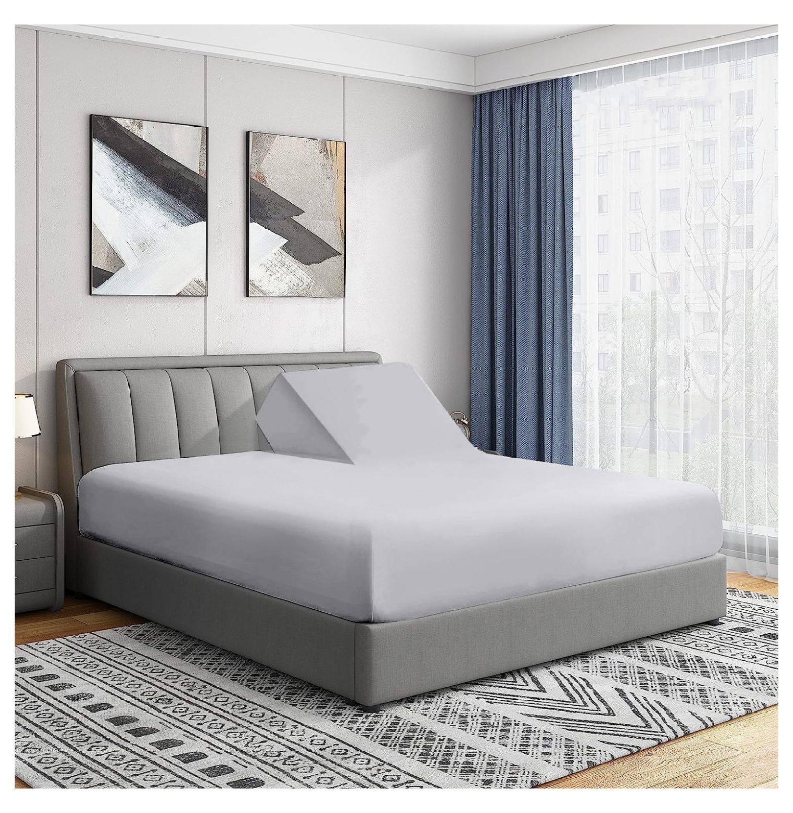 36 Inch Top Split King Head Fitted Sheet for Sleep Number Beds 1000