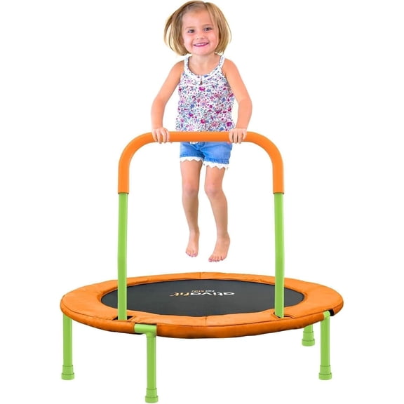 36-Inch Trampoline with Handle, Foldable Indoor Outdoor Mini Rebounder for Ages 2-6