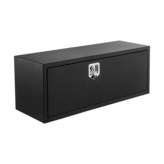 36 Inch Underbody Truck Tool Box with T-Handle Lock, Heavy Duty Truck ToolBox Truck Storage Organizer Tool Box Chest For Truck Bed, RV, Trailer (Black, 36" x 14" x 16")