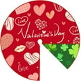 thumbnail image 1 of 36 Inch Valentine''s Day Tree Skirt St. Patrick''s Day Tree Skirt Love Heart Clover Double Sided Print Mat Round Green Christmas Tree Skirt for Holiday Home Party Decor Supplies, 1 of 6